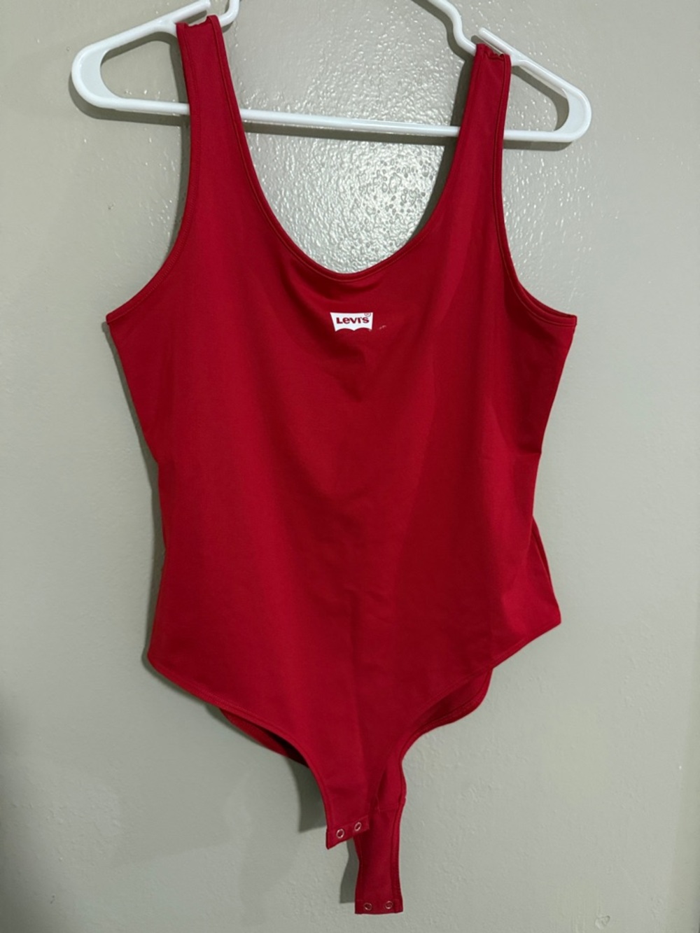 Levi's Red Scoop-Neck Stretch Bodysuit